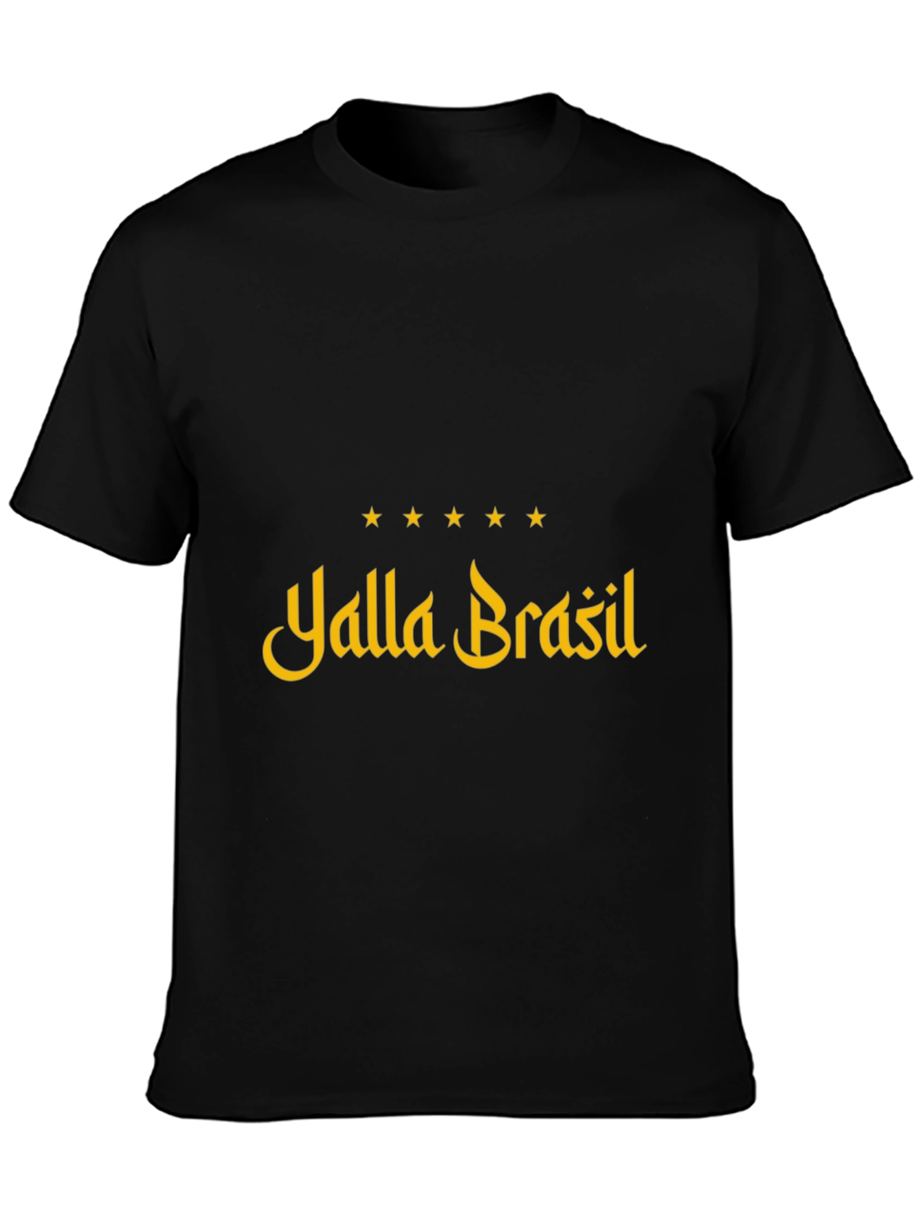 Yalla Brasil Graphic Tee - Black Cotton T-Shirt