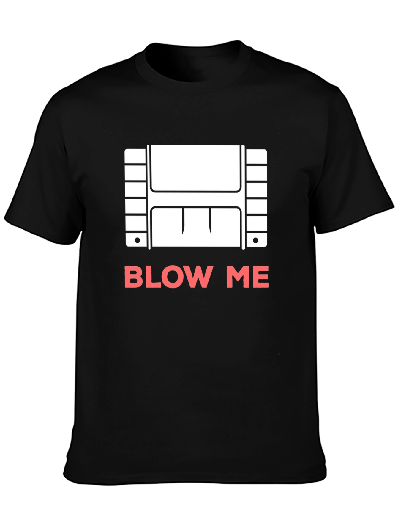 Funny Blow Me Cassette Tape Black T-Shirt