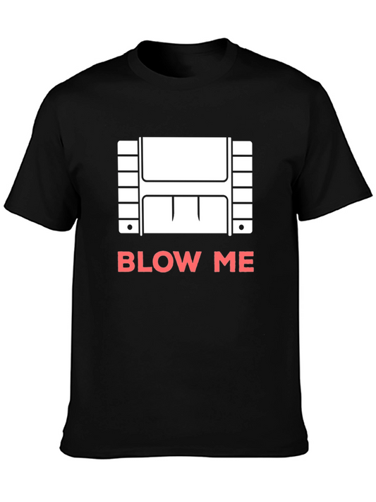 Funny Blow Me Cassette Tape Black T-Shirt