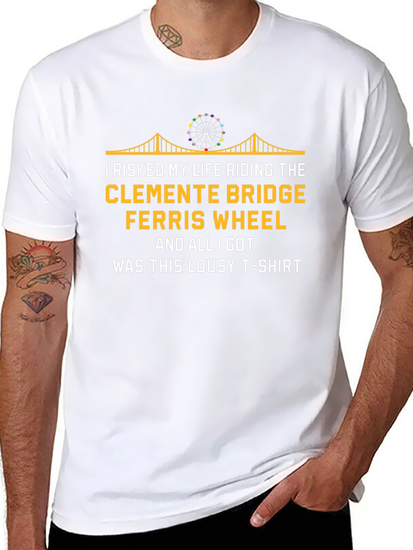 Funny Clemente Bridge Ferris Wheel T-Shirt
