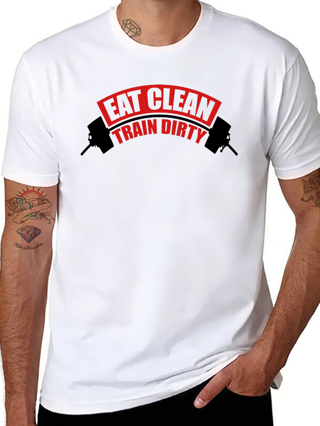 Eat Clean Train Dirty Black T-Shirt