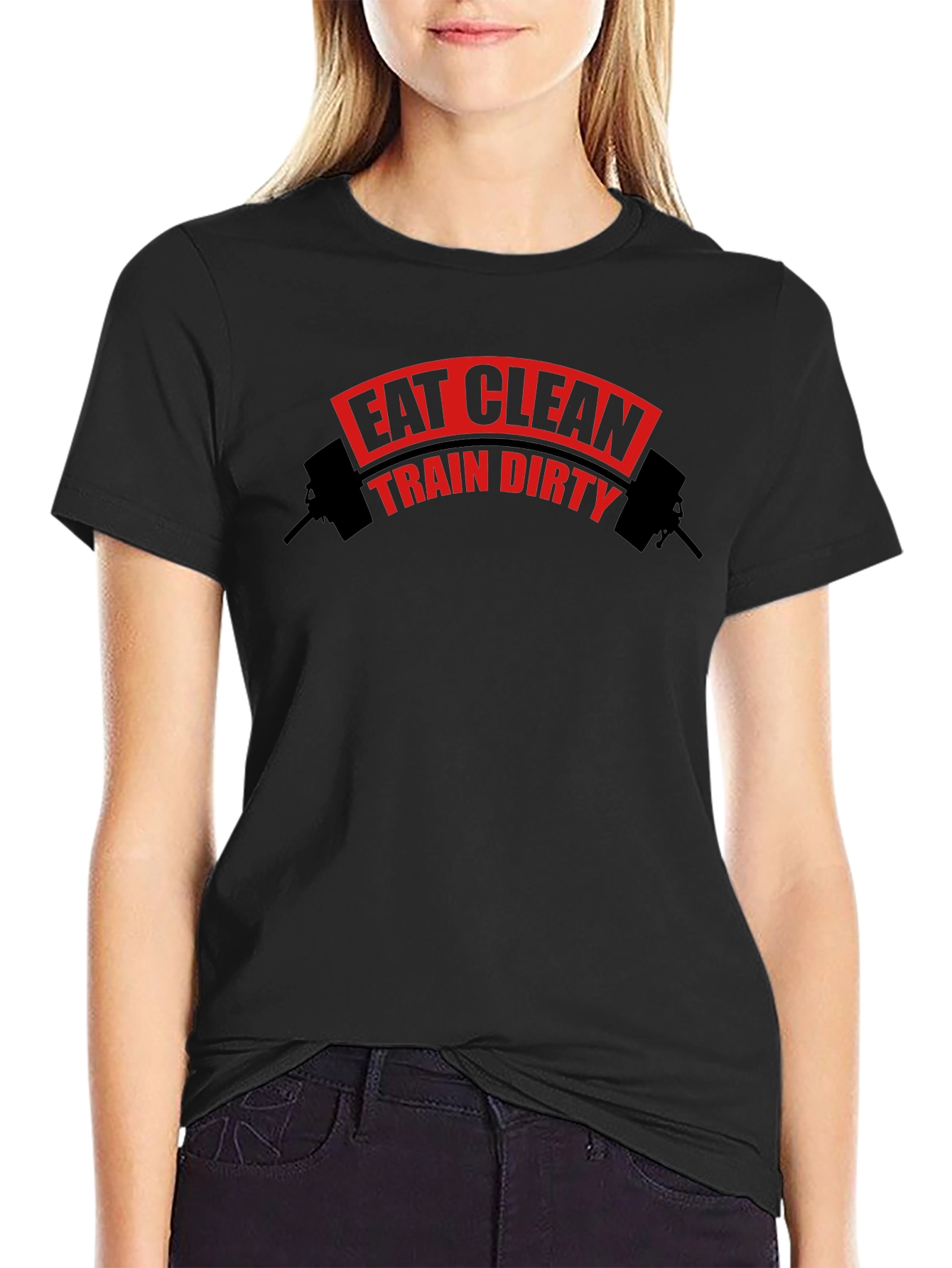 Eat Clean Train Dirty Black T-Shirt