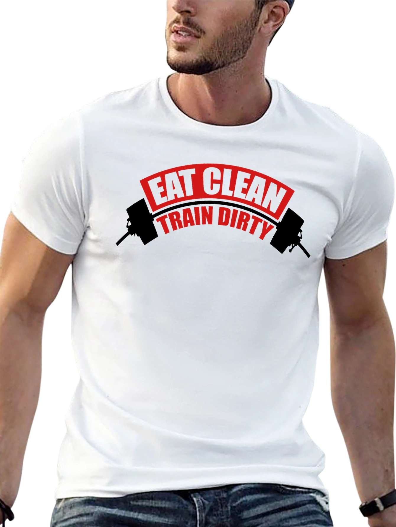 Eat Clean Train Dirty Black T-Shirt