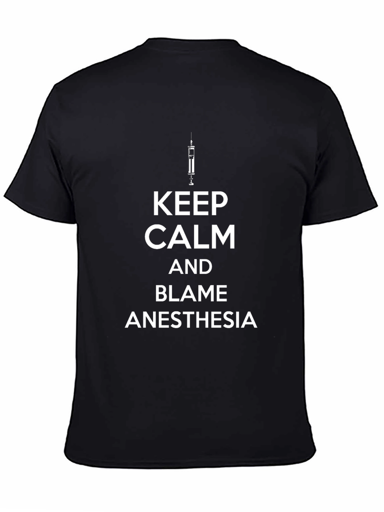 Keep Calm Anesthesia Black Graphic Tee
