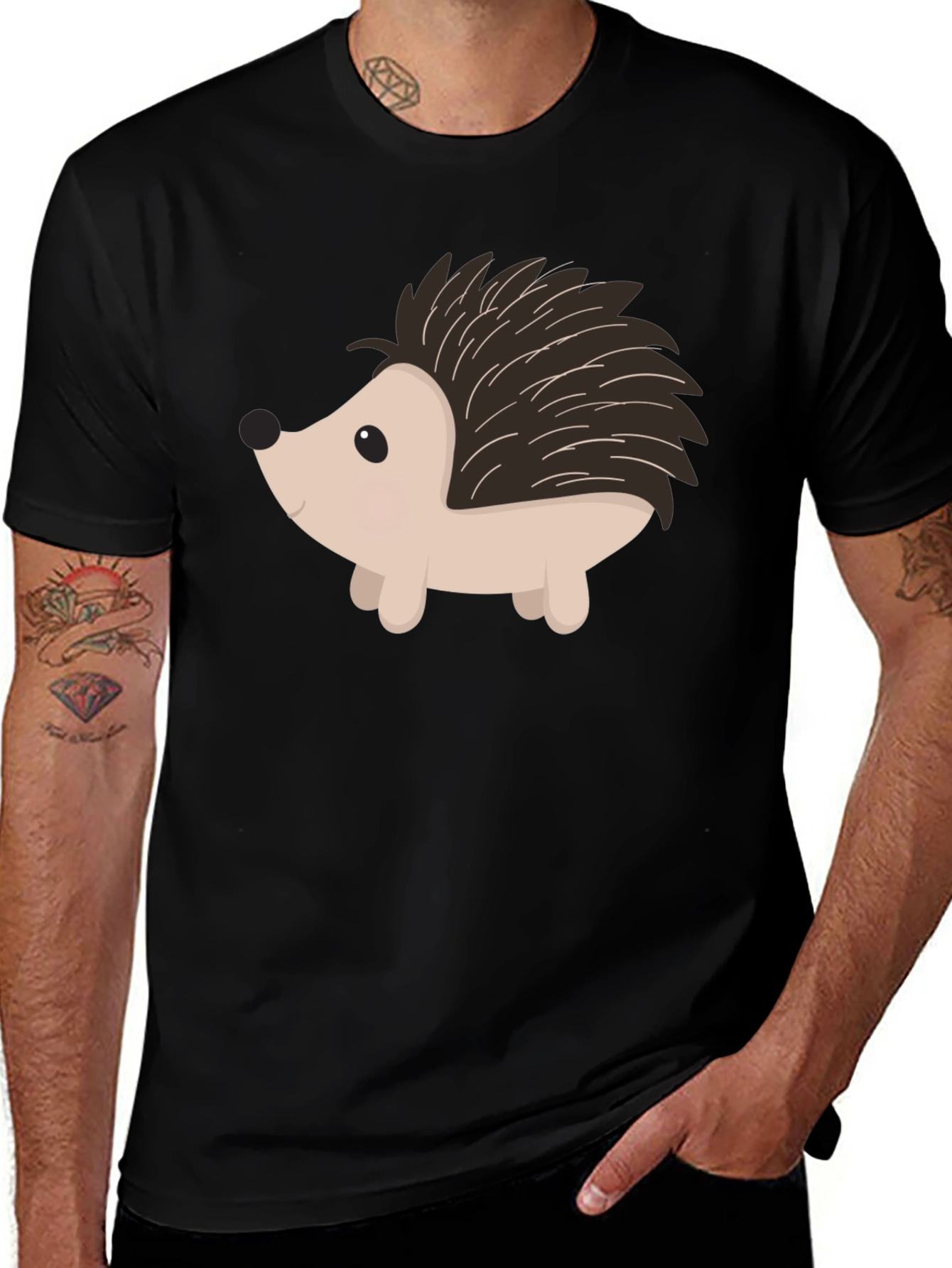 Cute Hedgehog Graphic T-Shirt