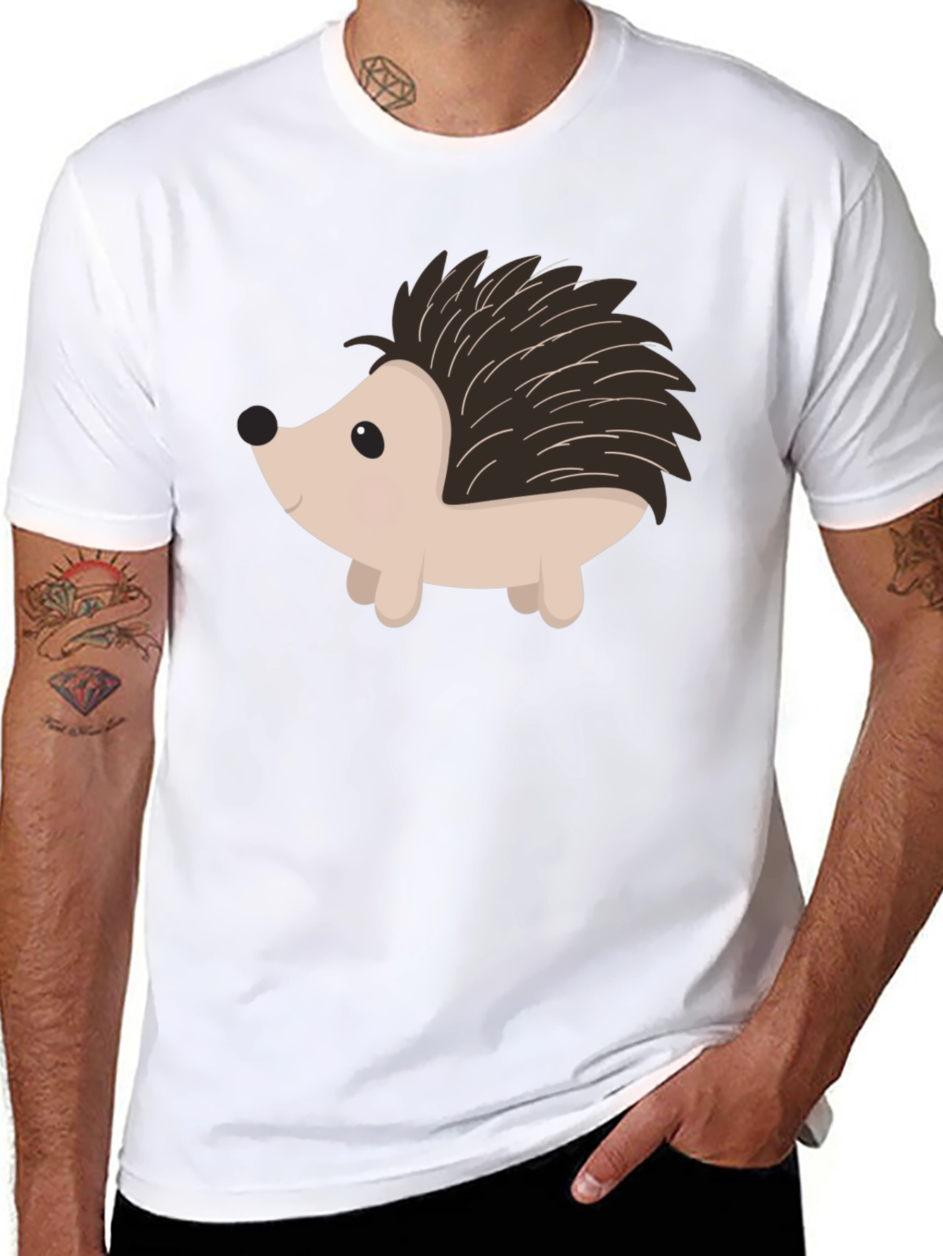Cute Hedgehog Graphic T-Shirt