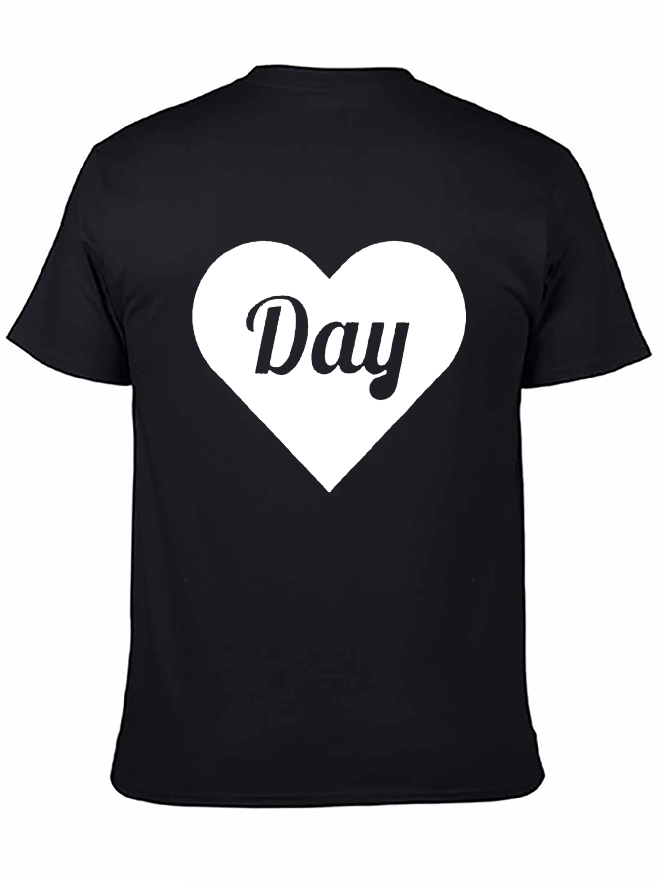 Heart Day T-Shirt - Stylish Black Tee