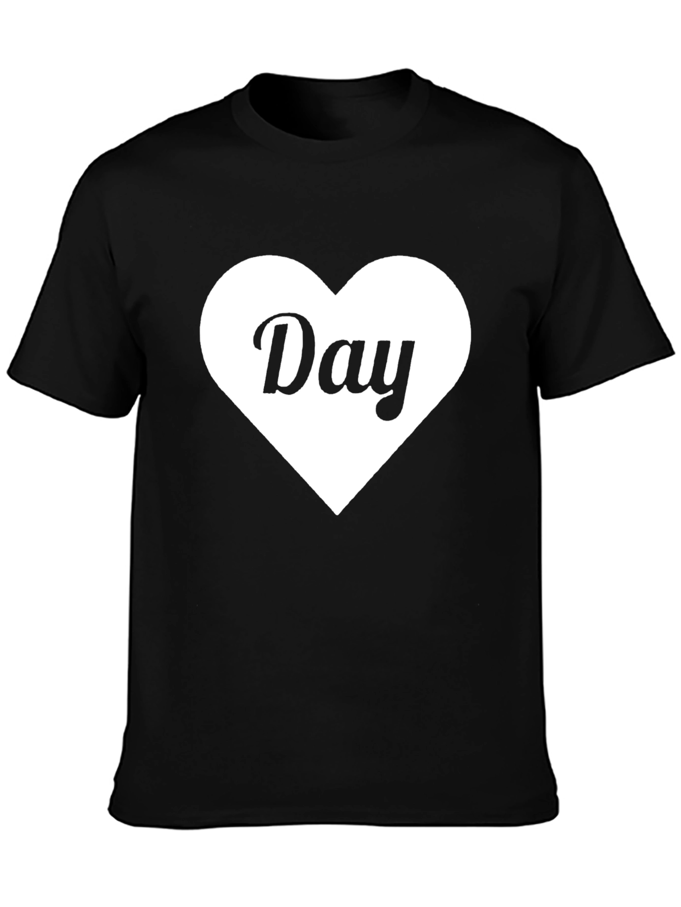 Heart Day T-Shirt - Stylish Black Tee