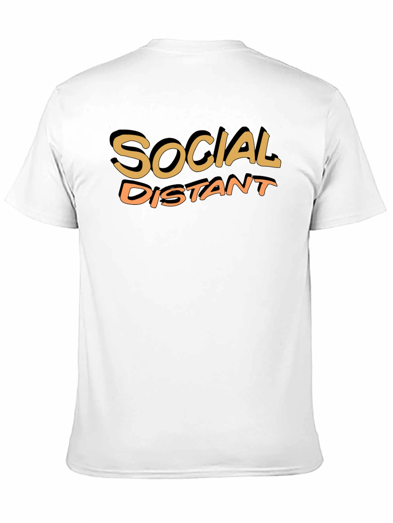 Social Distant Crew Neck T-Shirt - Black