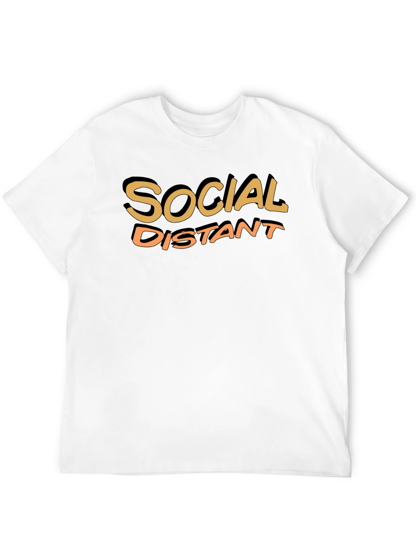 Social Distant Crew Neck T-Shirt - Black