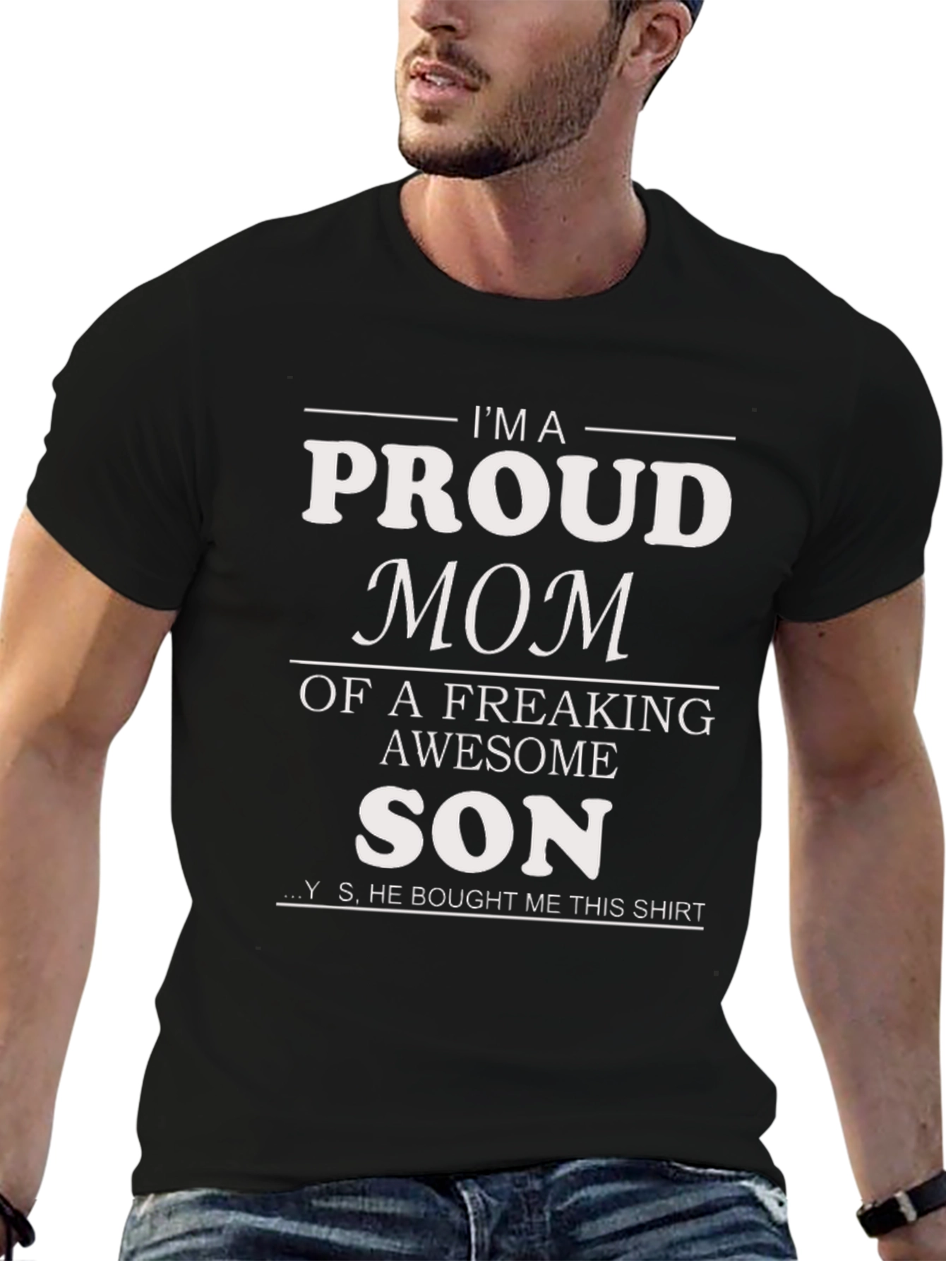 Proud Mom T-Shirt - Awesome Son Gift