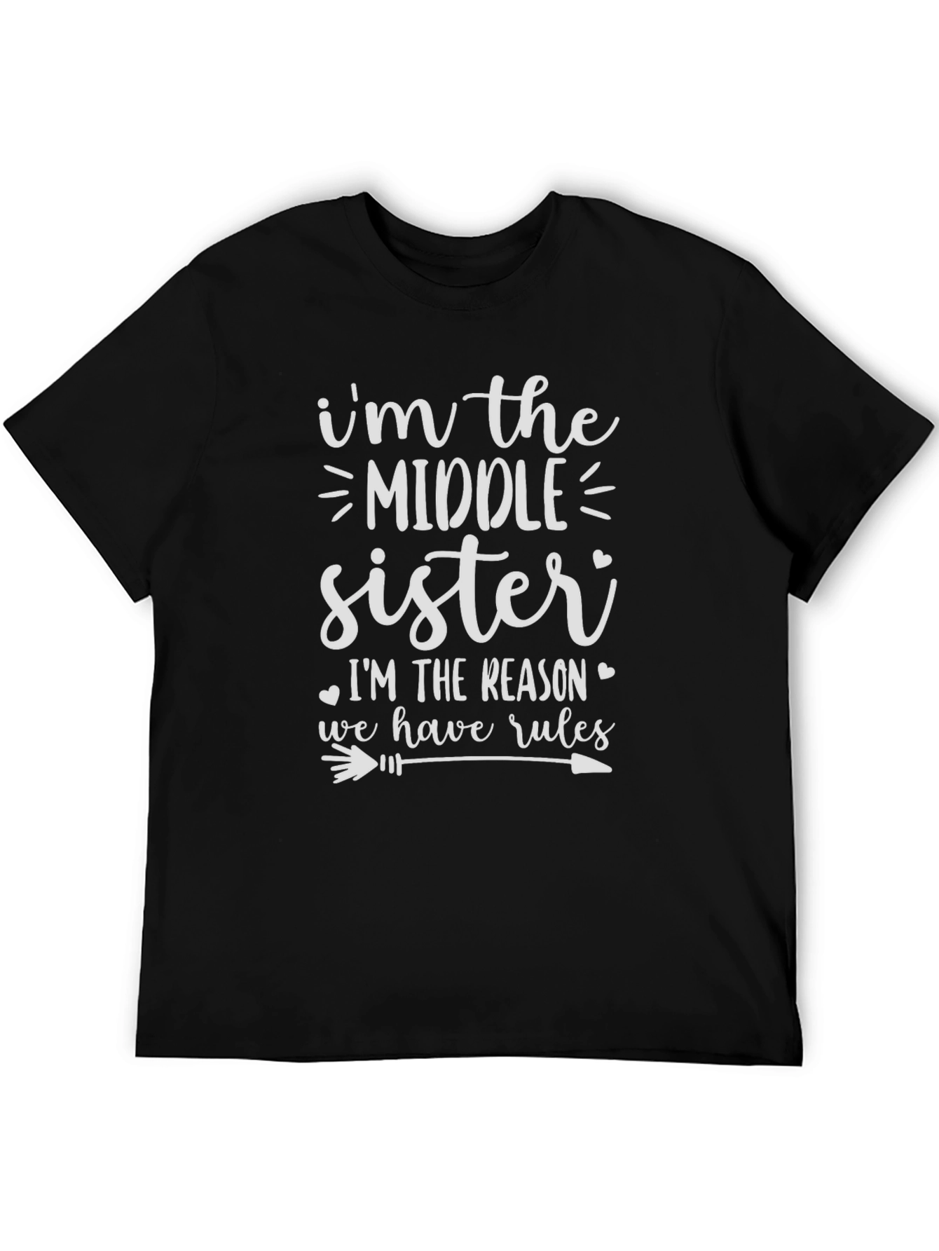 Funny Middle Sister Graphic T-Shirt