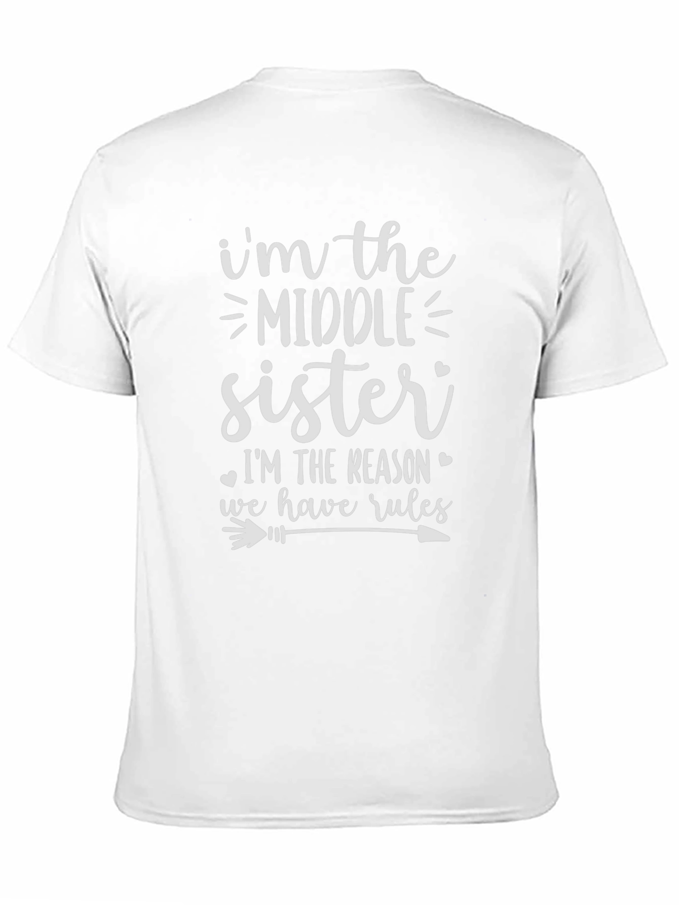 Funny Middle Sister Graphic T-Shirt