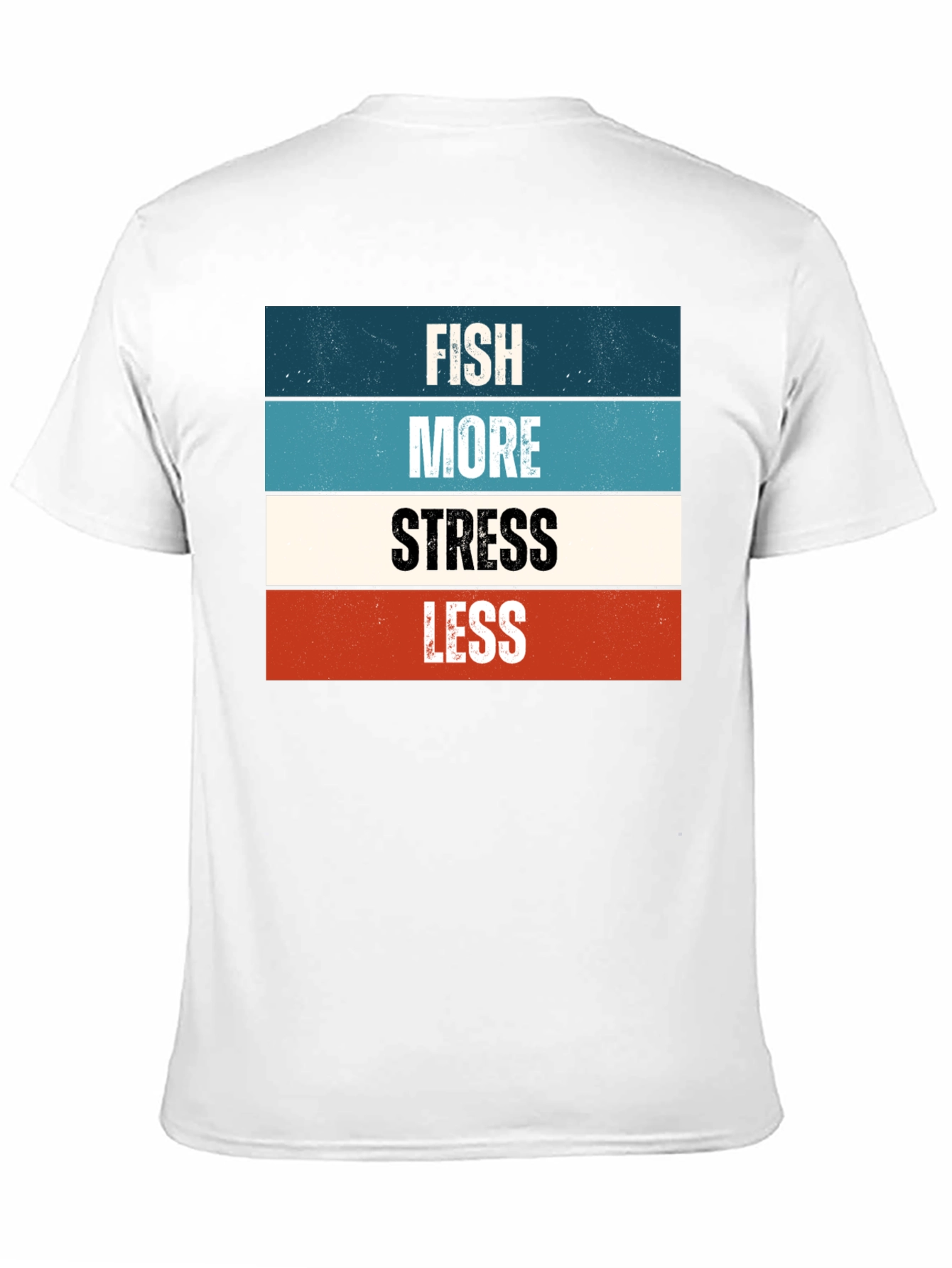 Fish More Stress Less Graphic Tee