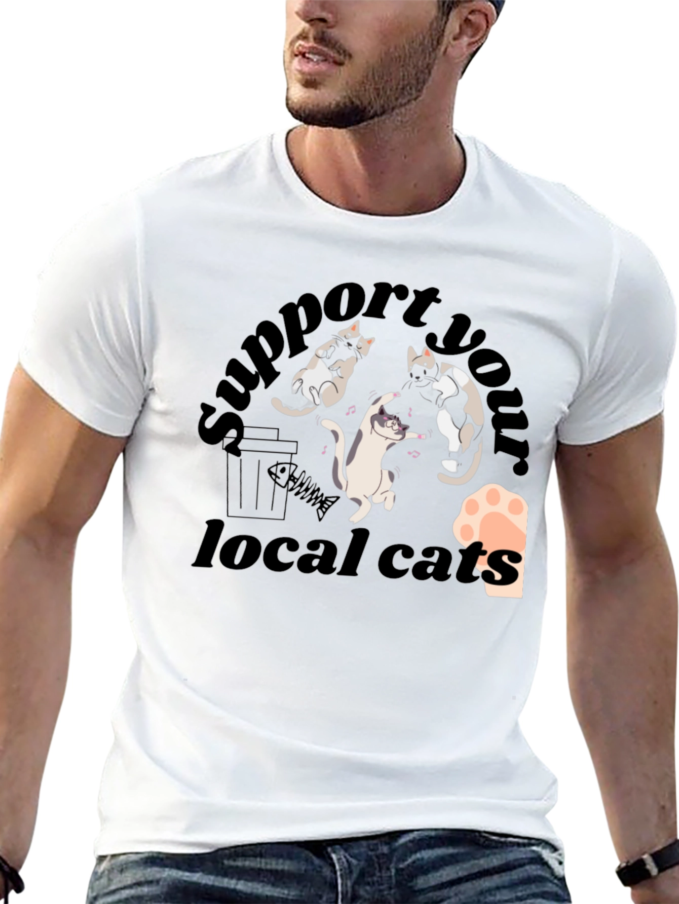 Support Your Local Cats T-Shirt