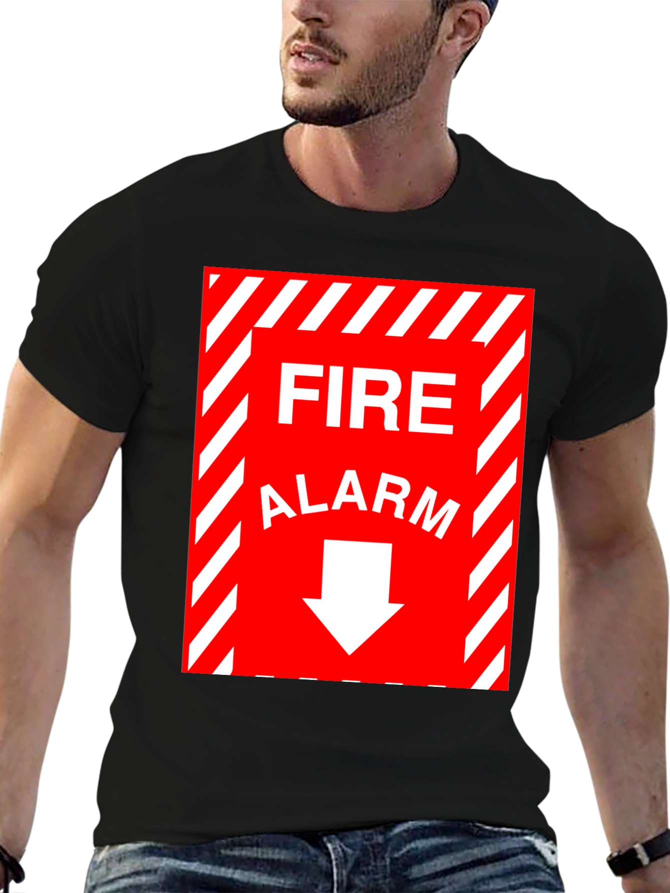 Fire Alarm Graphic Tee - Novelty T-Shirt