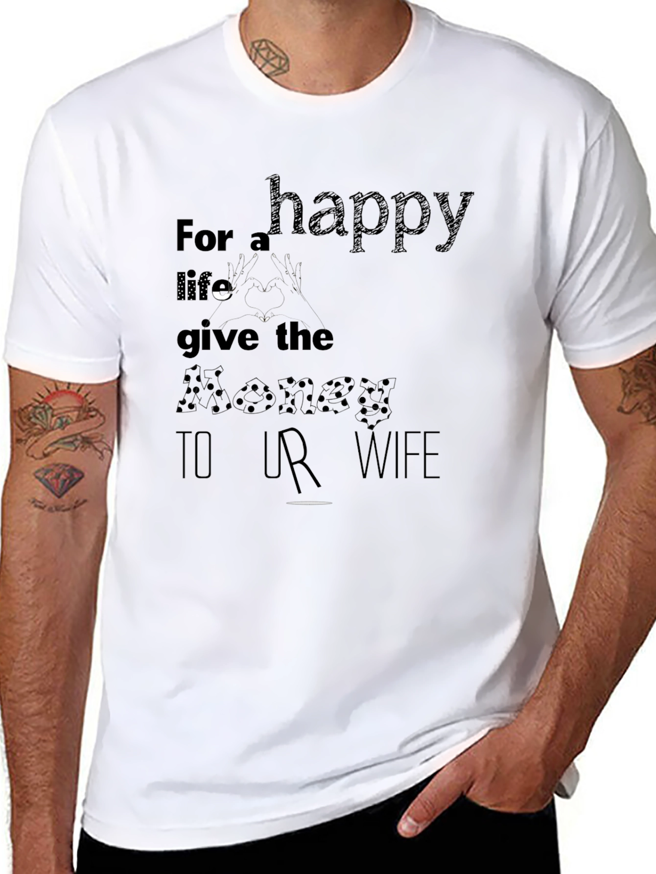 Happy Wife Happy Life Funny T-Shirt