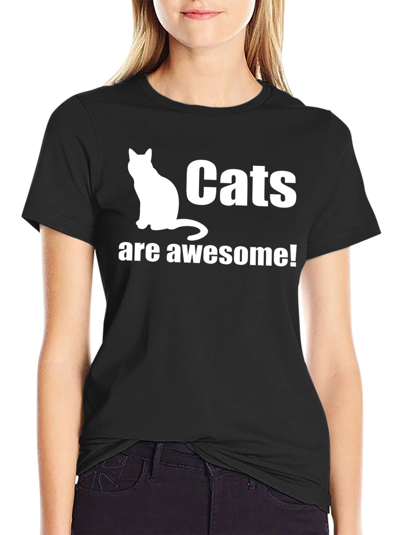Cats are Awesome T-Shirt - Soft Cotton Tee
