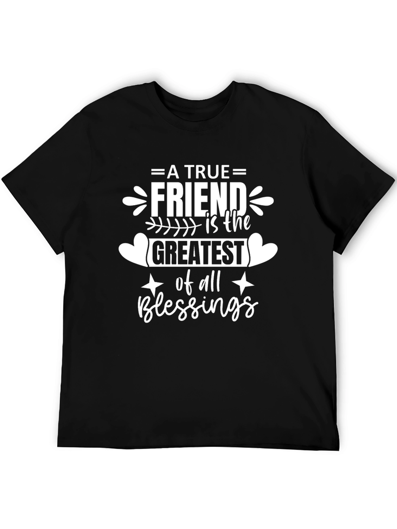 A True Friend T-Shirt - Black Graphic Tee