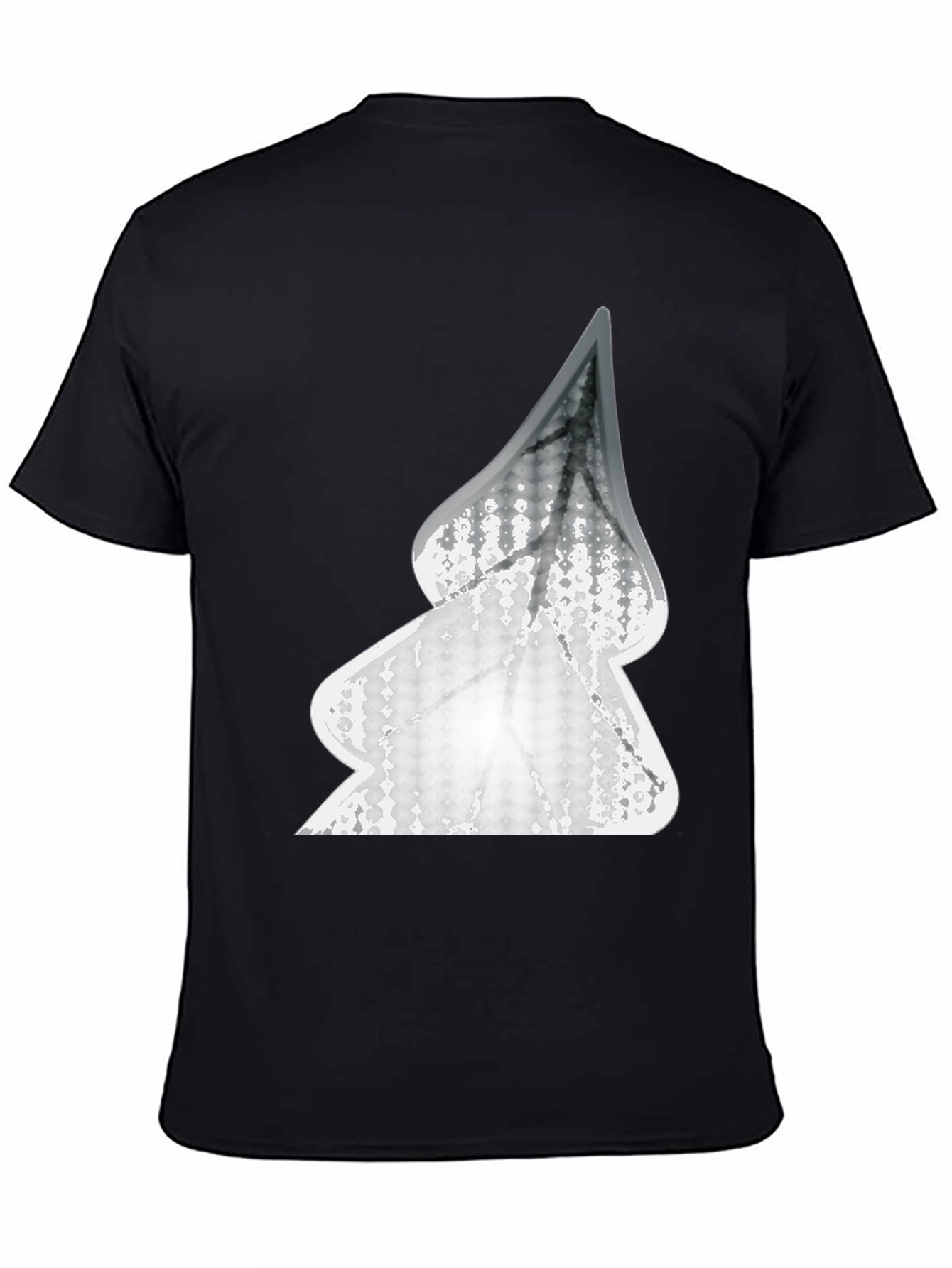 Abstract Tree Graphic Black T-Shirt
