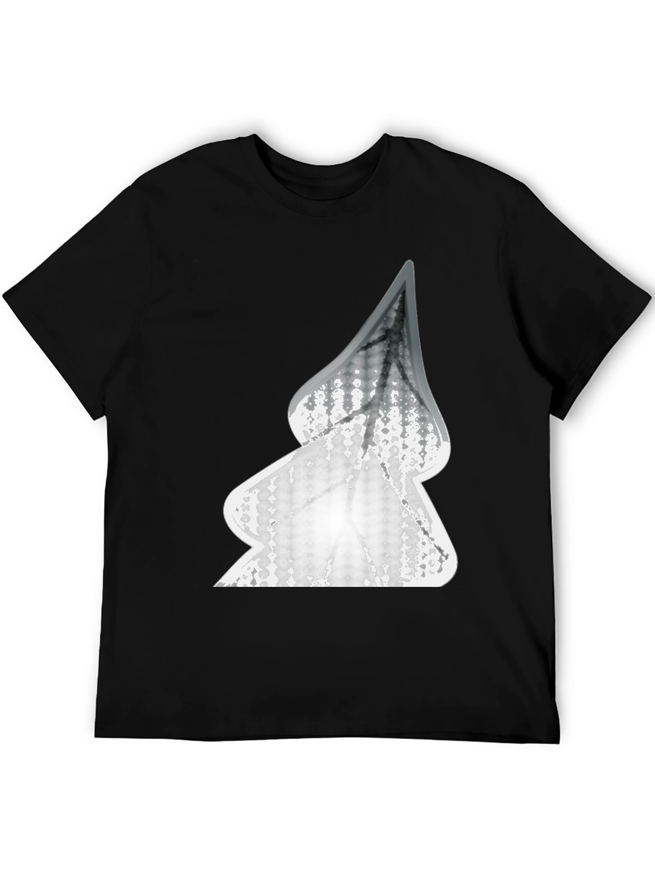 Abstract Tree Graphic Black T-Shirt