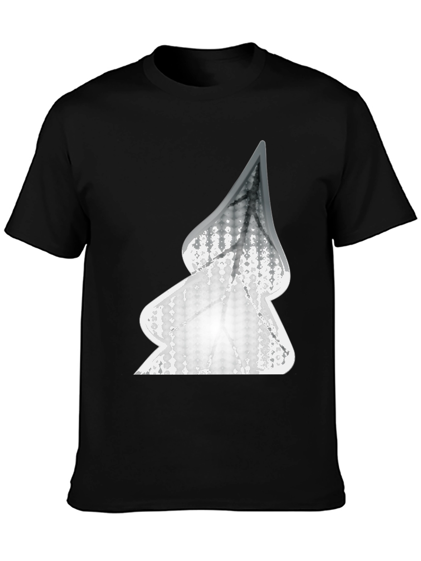 Abstract Tree Graphic Black T-Shirt
