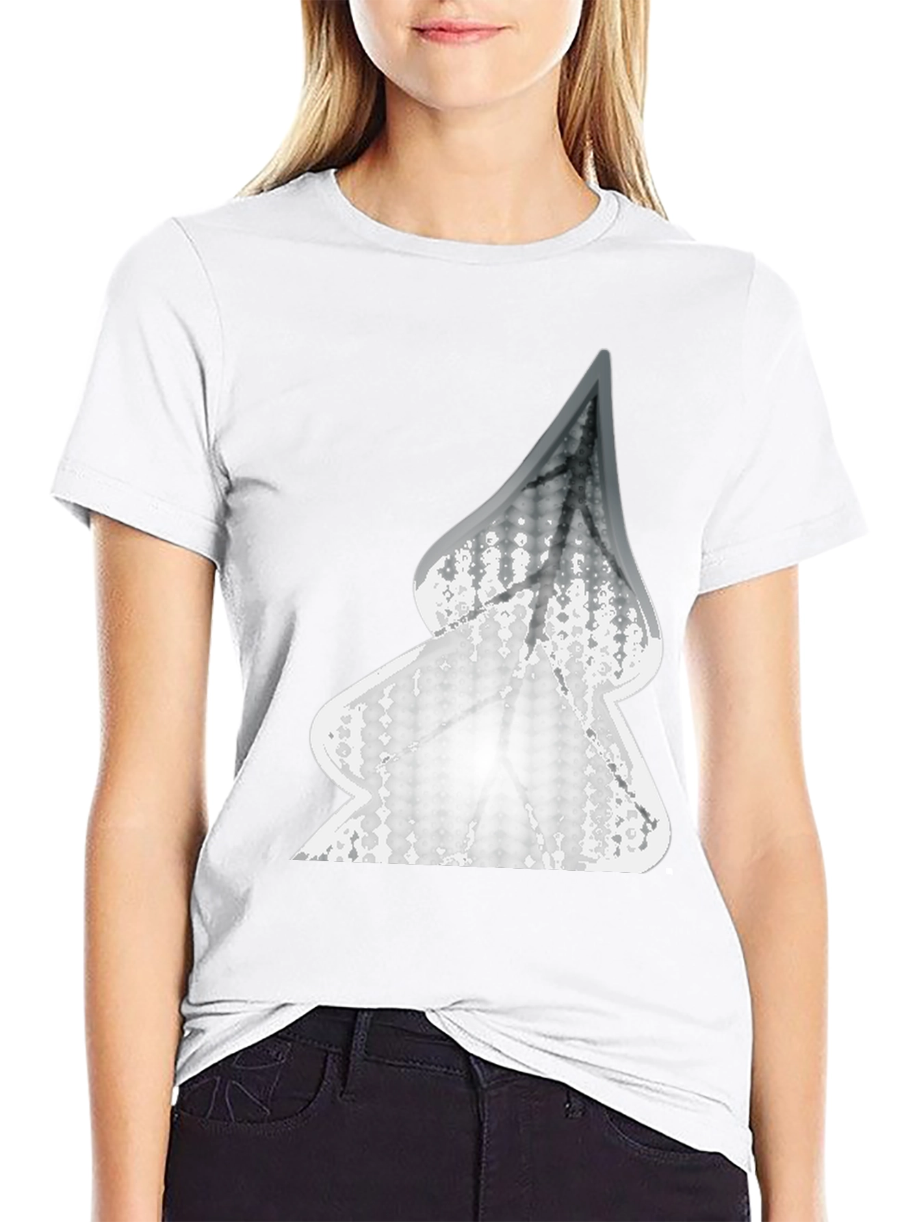 Abstract Tree Graphic Black T-Shirt
