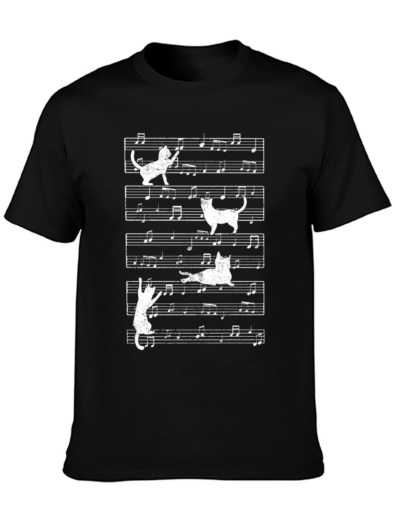 Musical Cats T-Shirt - Unique Music Note Design