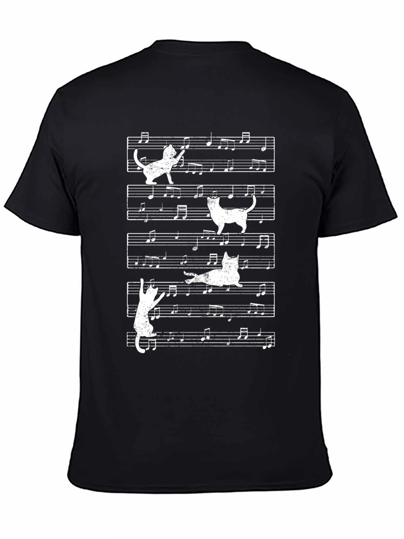 Musical Cats T-Shirt - Unique Music Note Design