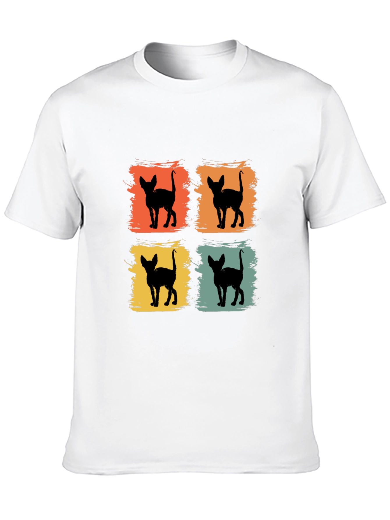 Retro Cat Silhouette T-Shirt