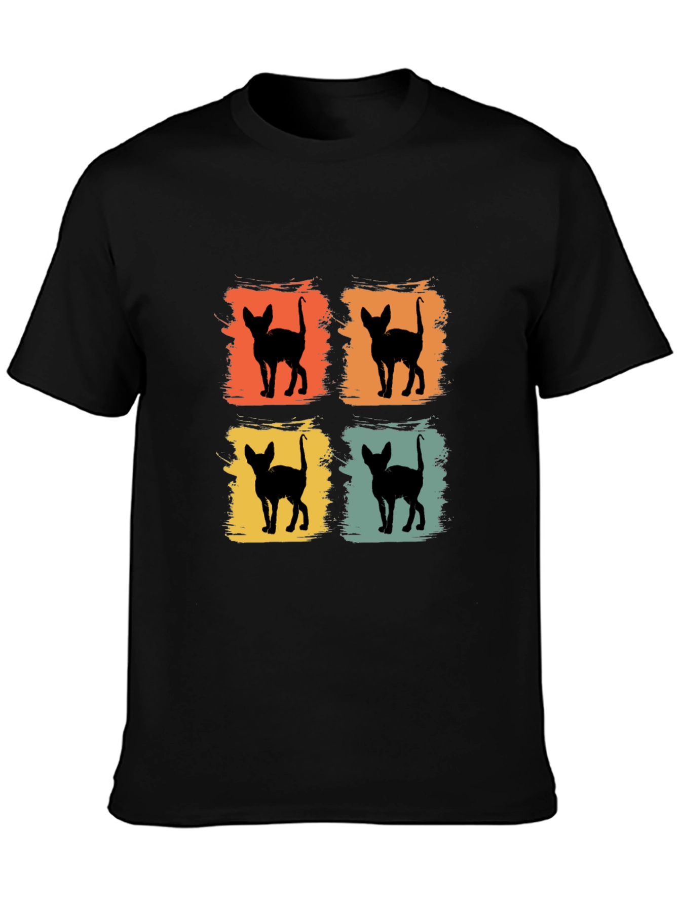 Retro Cat Silhouette T-Shirt