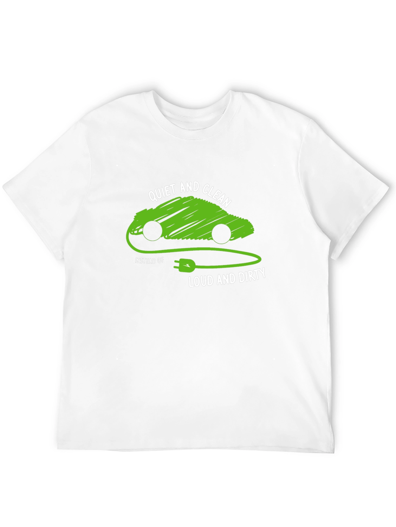 Eco-Friendly Electric Car T-Shirt - Quiet and Clean