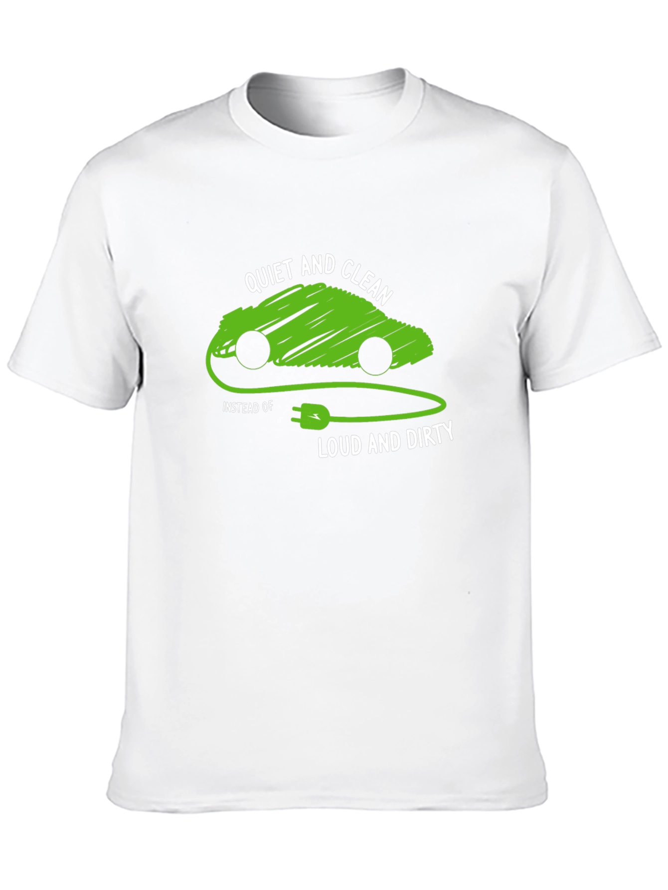 Eco-Friendly Electric Car T-Shirt - Quiet and Clean