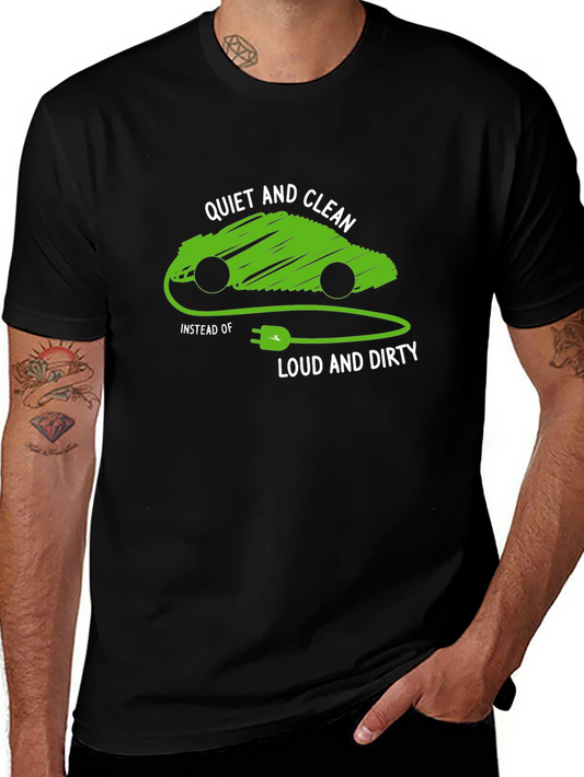 Eco-Friendly Electric Car T-Shirt - Quiet and Clean