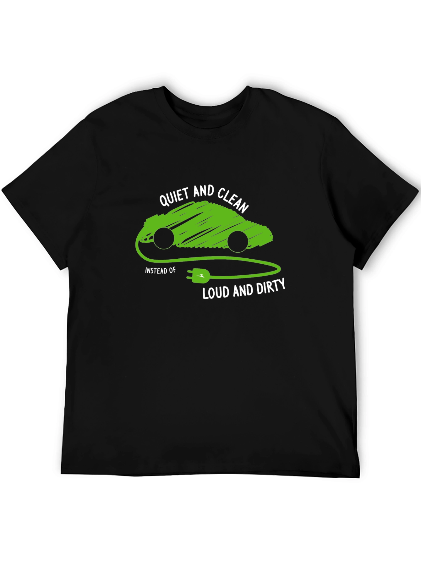Eco-Friendly Electric Car T-Shirt - Quiet and Clean