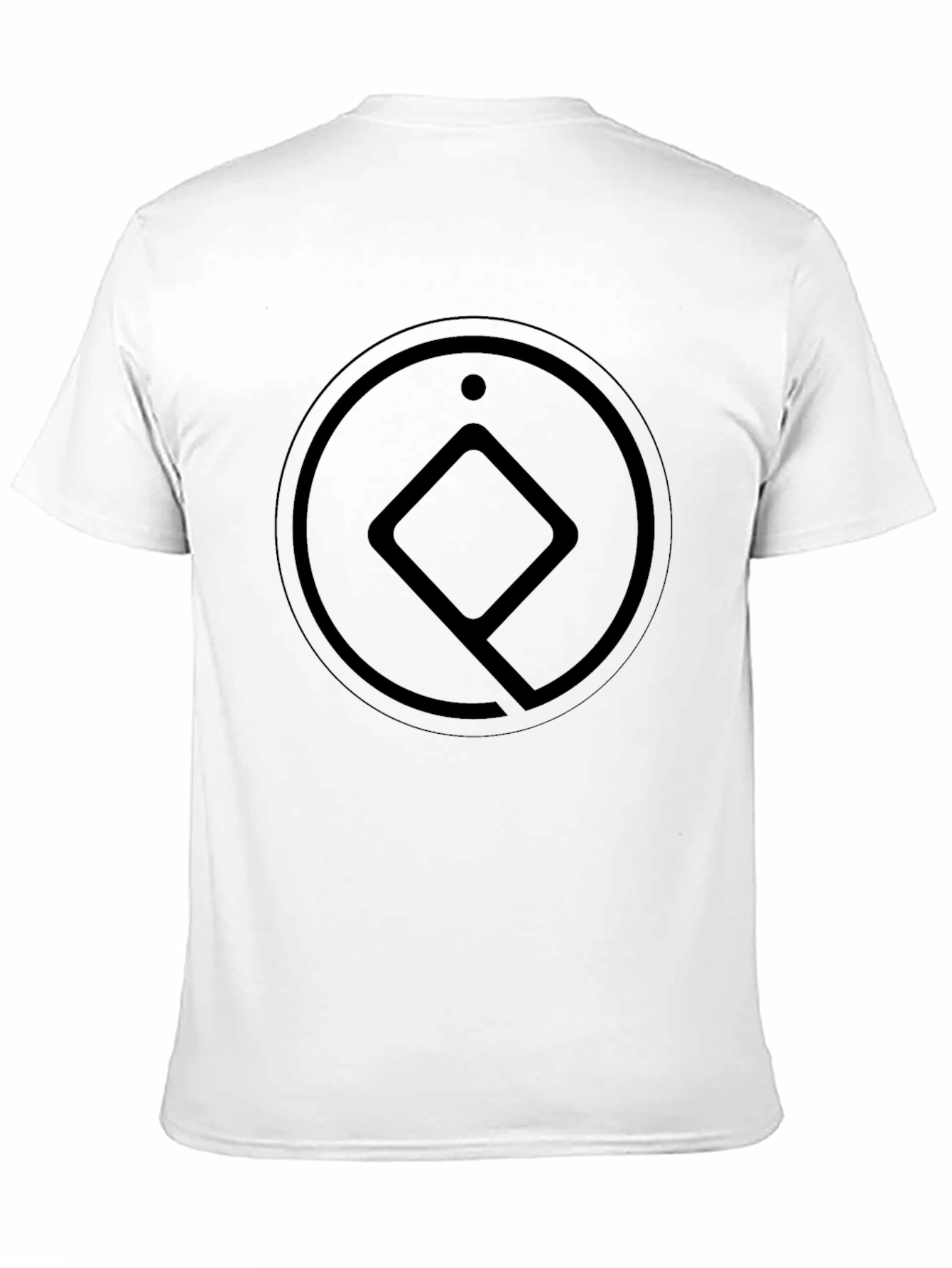 Minimalist Black T-Shirt with Geometric Circle Design
