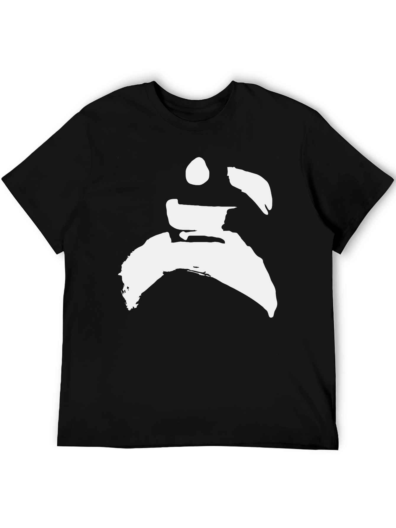 Abstract Graphic Print Black T-Shirt