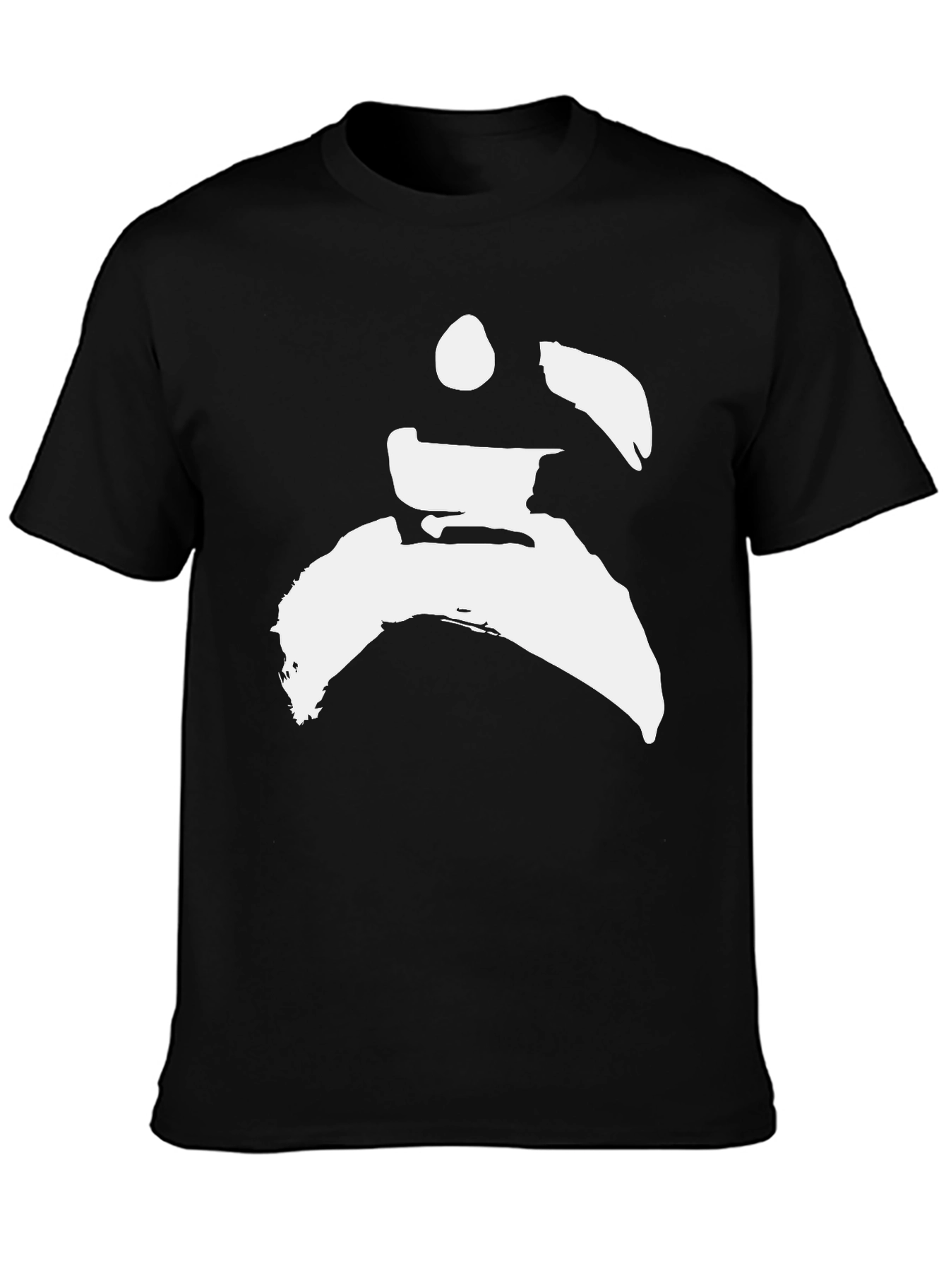 Abstract Graphic Print Black T-Shirt