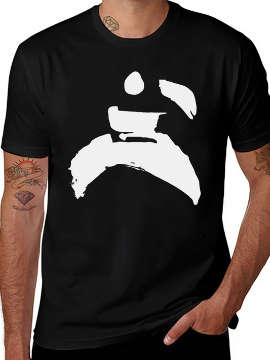 Abstract Graphic Print Black T-Shirt