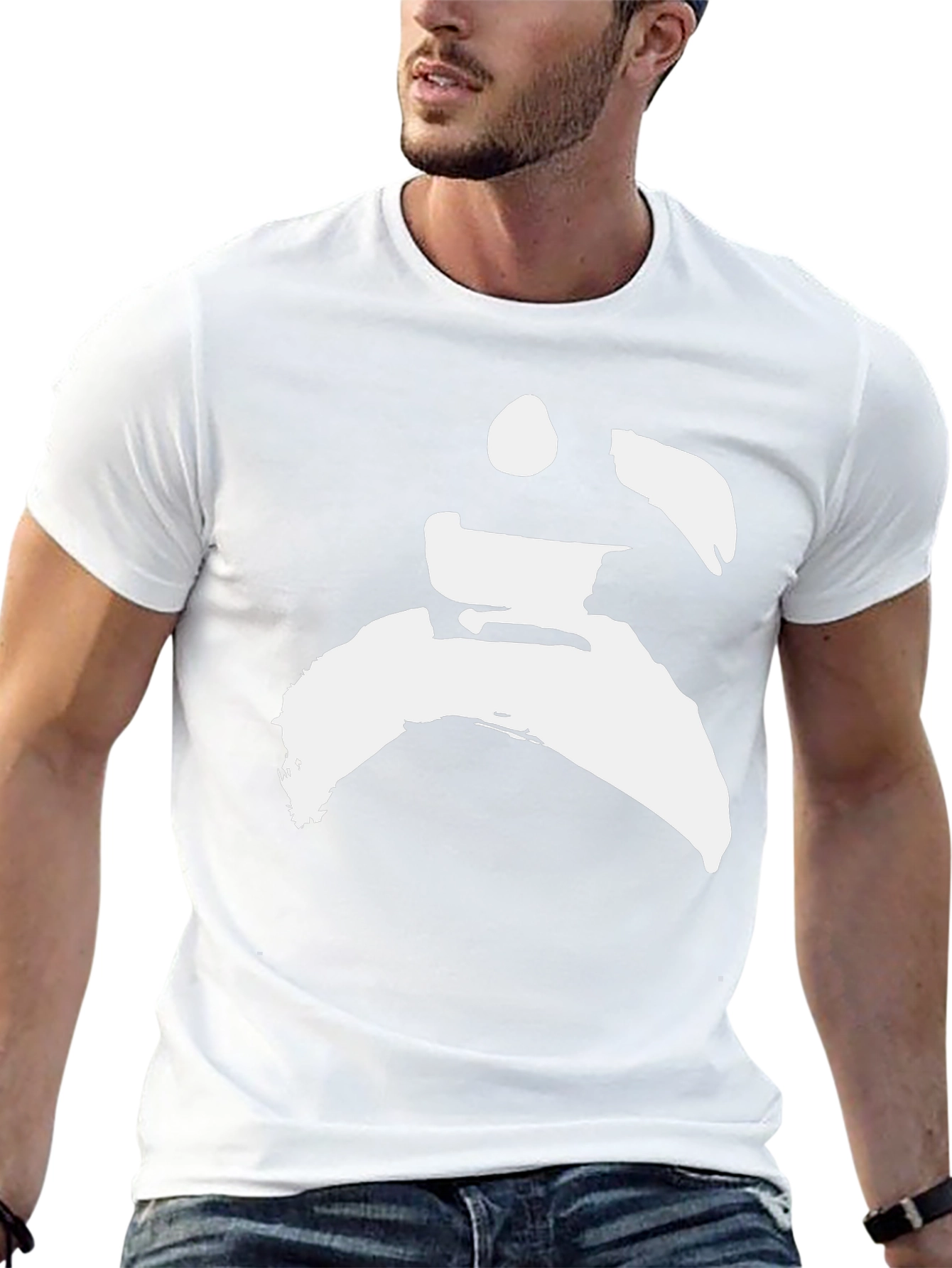 Abstract Graphic Print Black T-Shirt