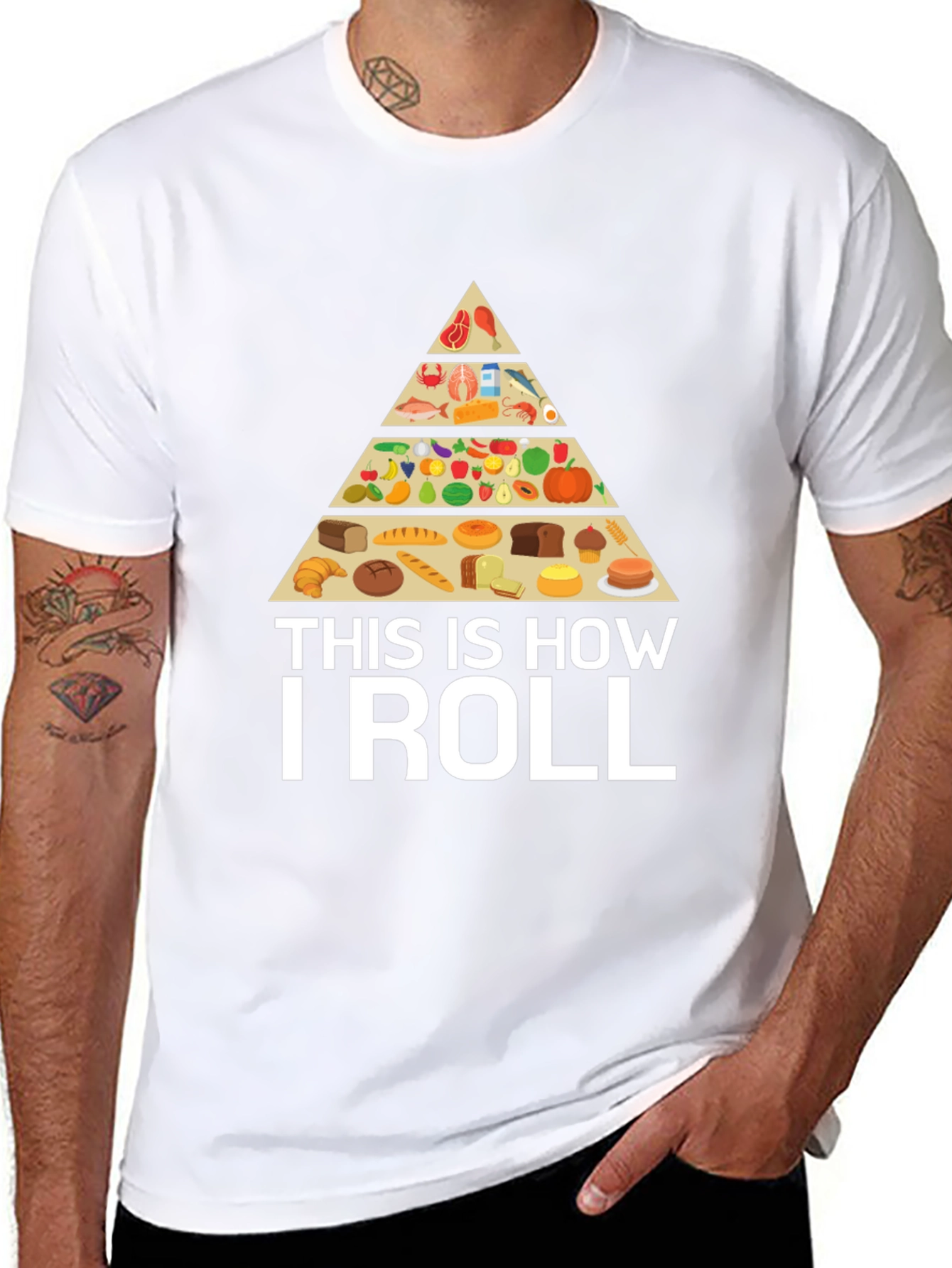 This is How I Roll Food Pyramid T-Shirt