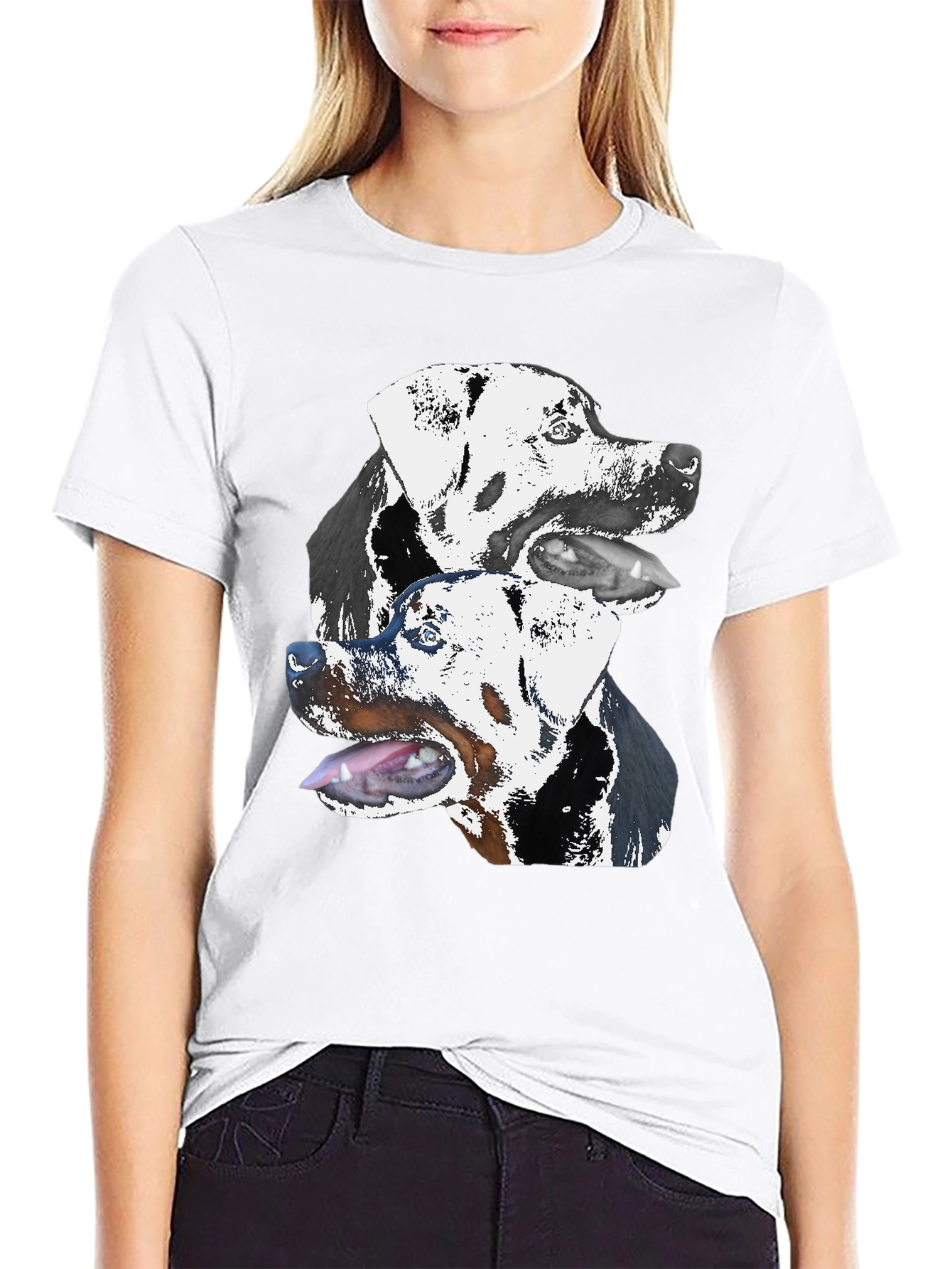 Dog Lovers Black Graphic Tee