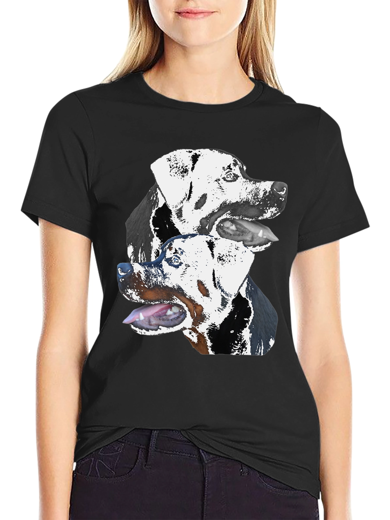 Dog Lovers Black Graphic Tee