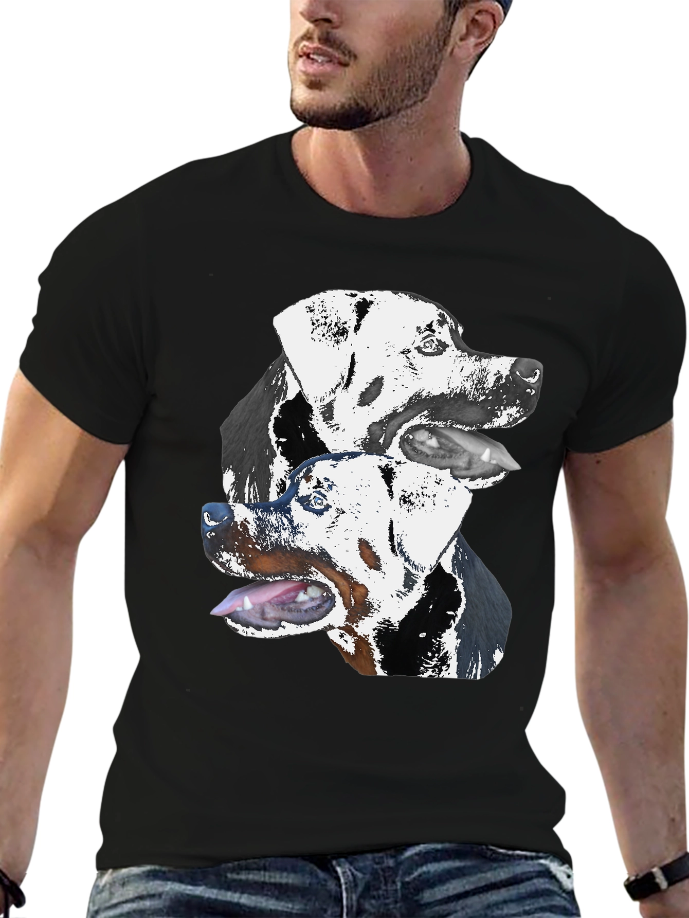 Dog Lovers Black Graphic Tee