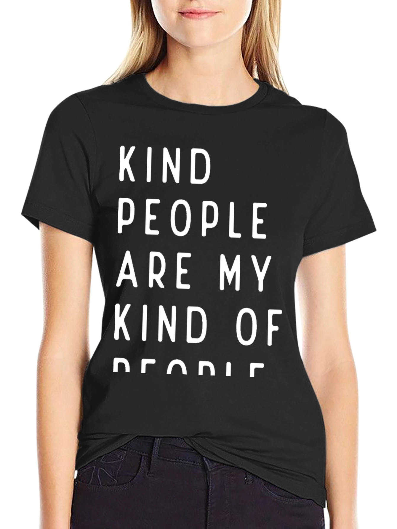 Kind People T-Shirt - Black Casual Wear