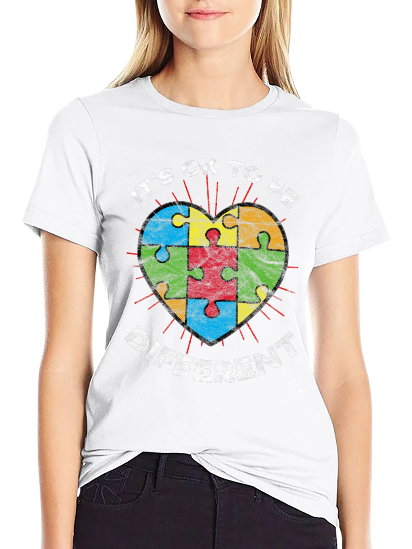 Autism Awareness T-Shirt - Its Ok To Be Different