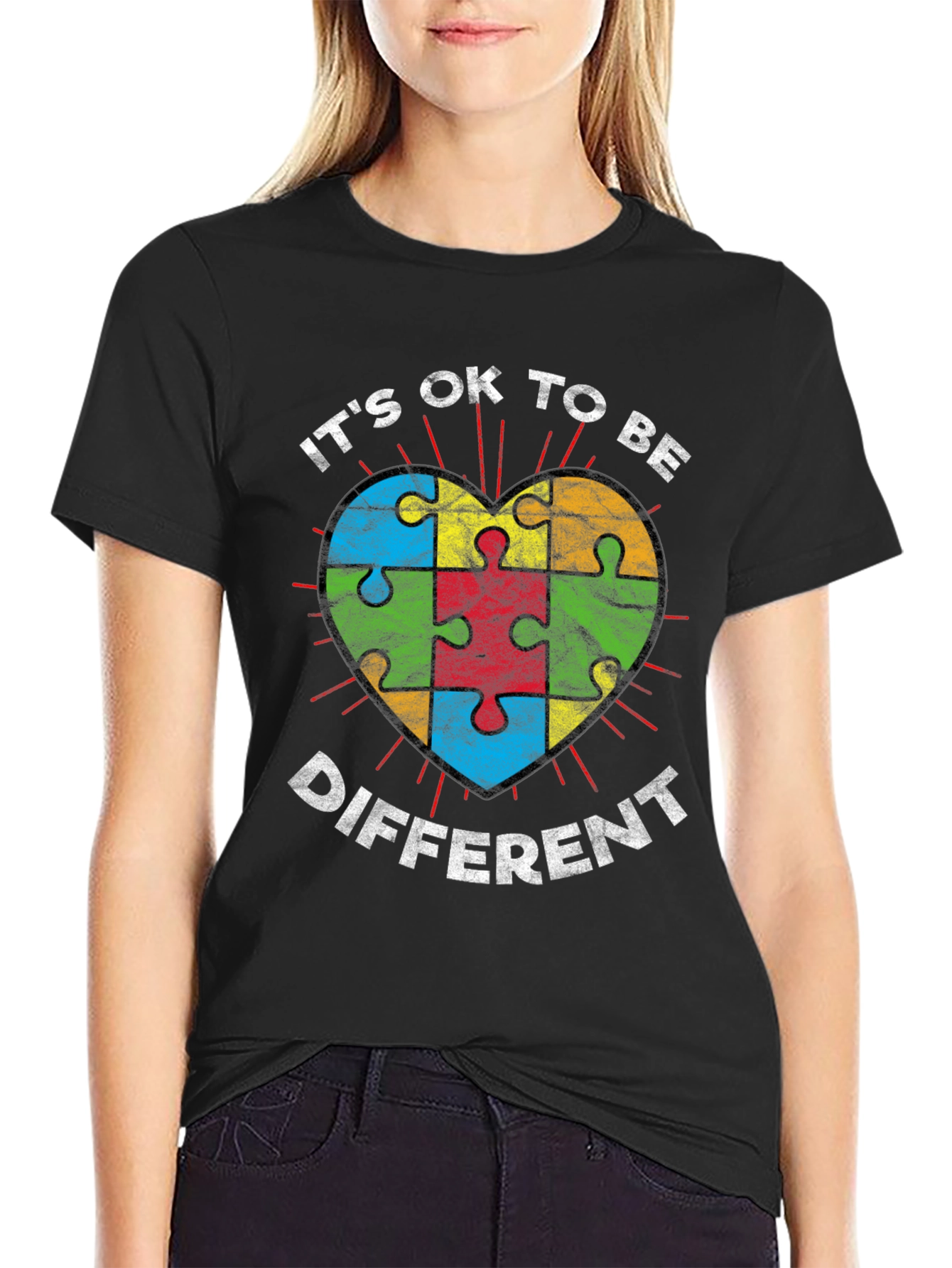 Autism Awareness T-Shirt - Its Ok To Be Different
