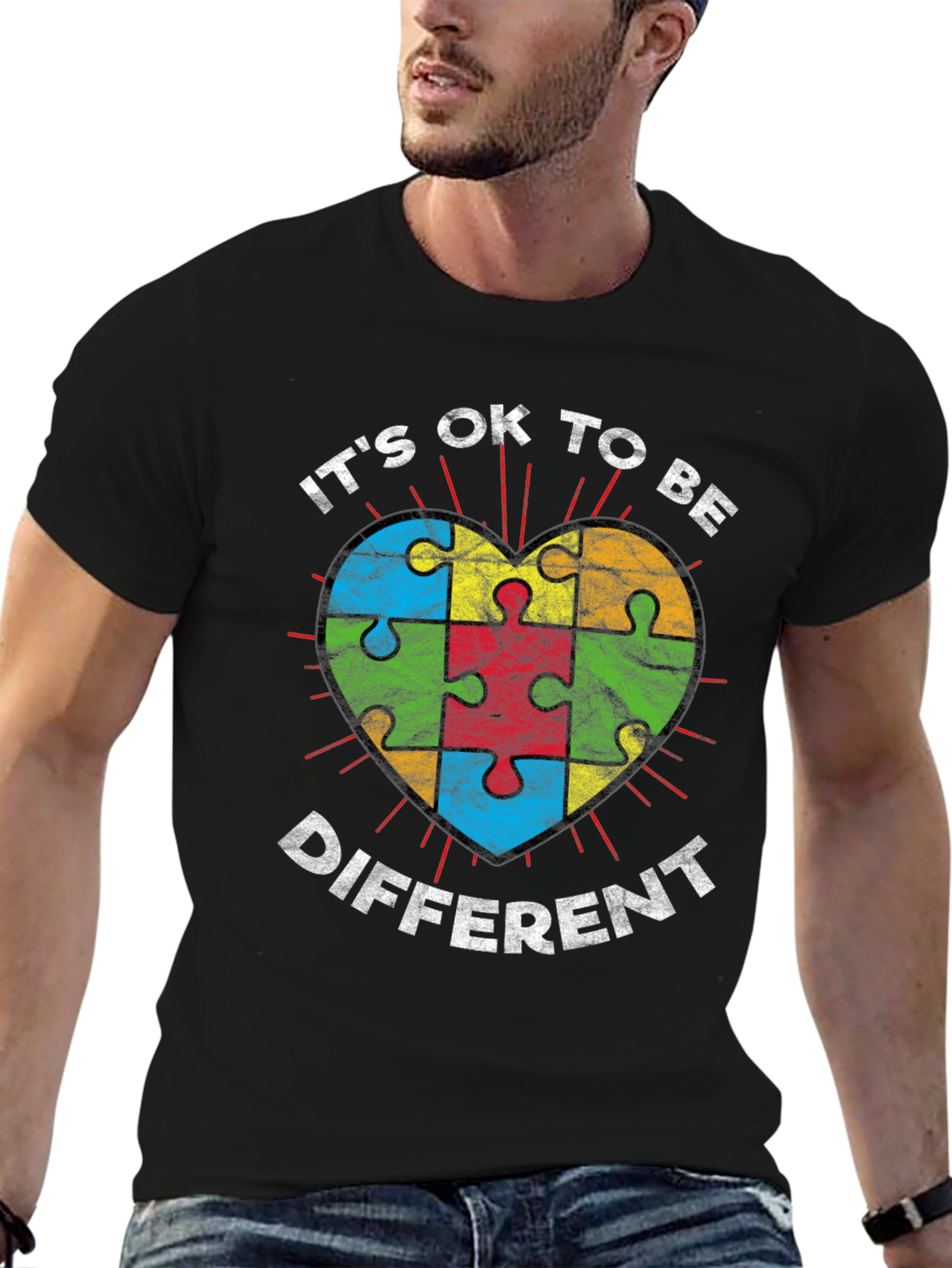 Autism Awareness T-Shirt - Its Ok To Be Different