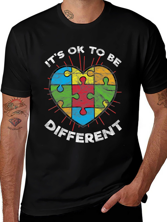 Autism Awareness T-Shirt - Its Ok To Be Different