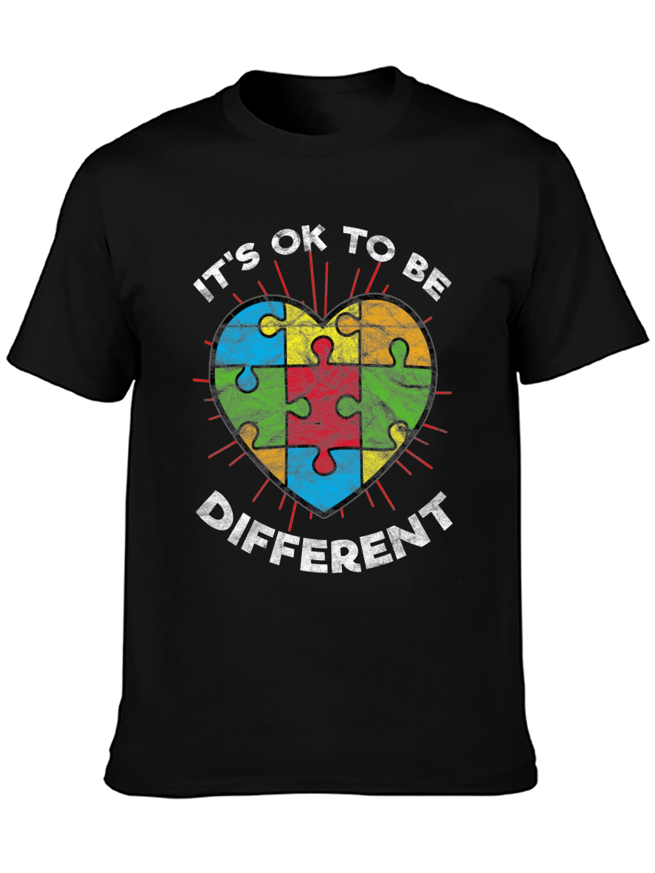 Autism Awareness T-Shirt - Its Ok To Be Different